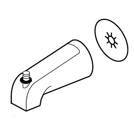 Pfister Tub Spout, Polished Chrome, Wall 920-135A